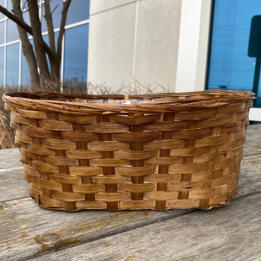 Woven Bamboo Basket with Liner