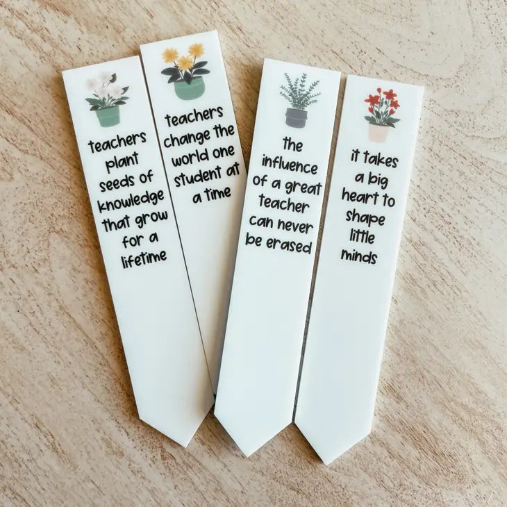 Set of 4 Mini Plant Stakes (Teacher)
