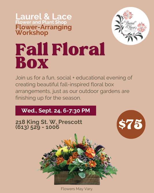 Fall Floral Box Arrangement Workshop