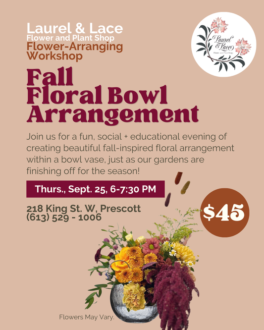 Fall Floral Bowl Arrangement Workshop