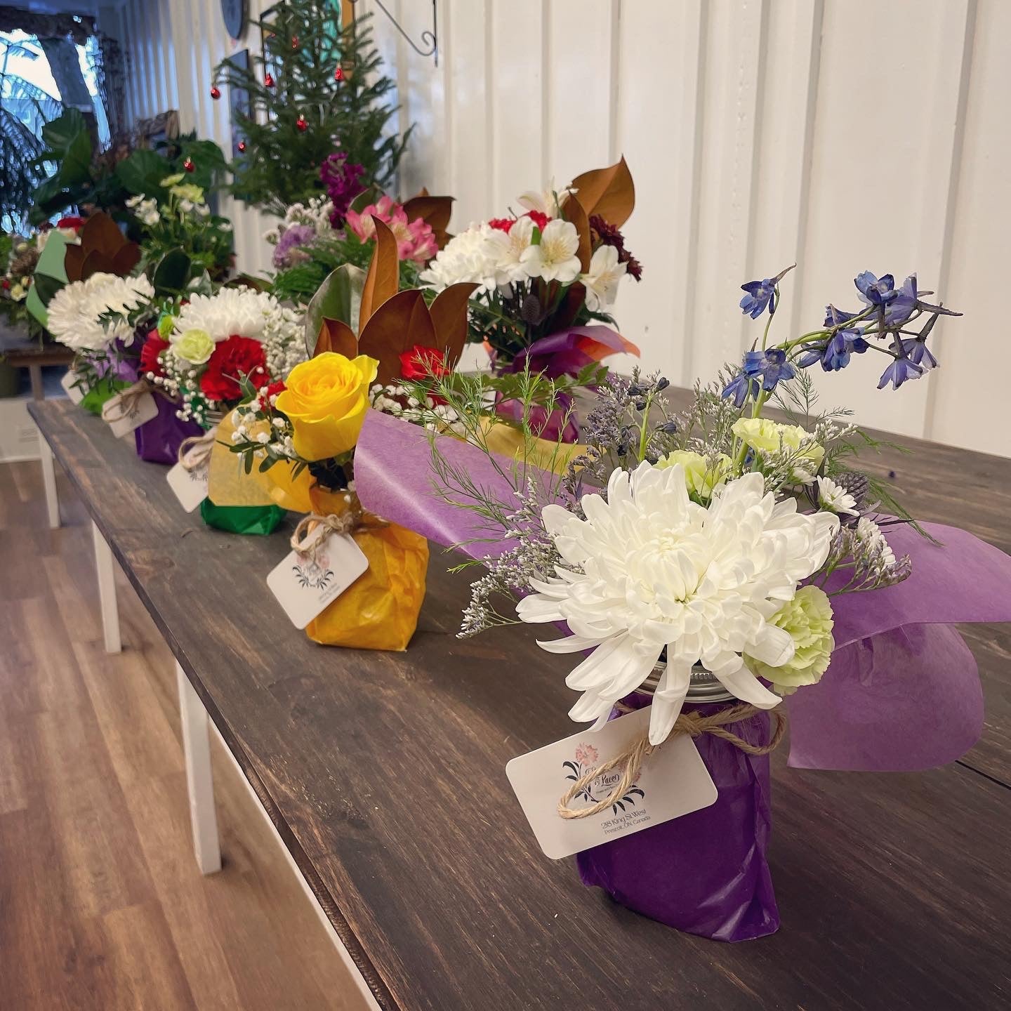 The Small Floral Mason Jar Arrangement - Yearly Subscription