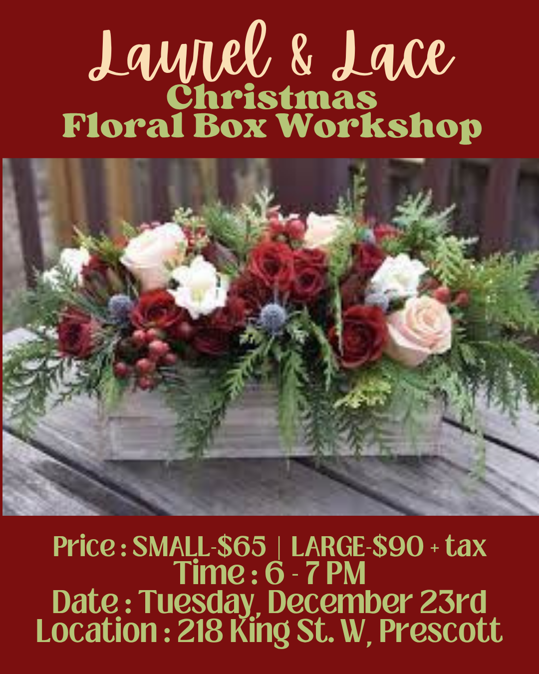 Christmas Floral Box Workshop
