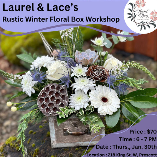 Rustic Winter Floral Box Workshop