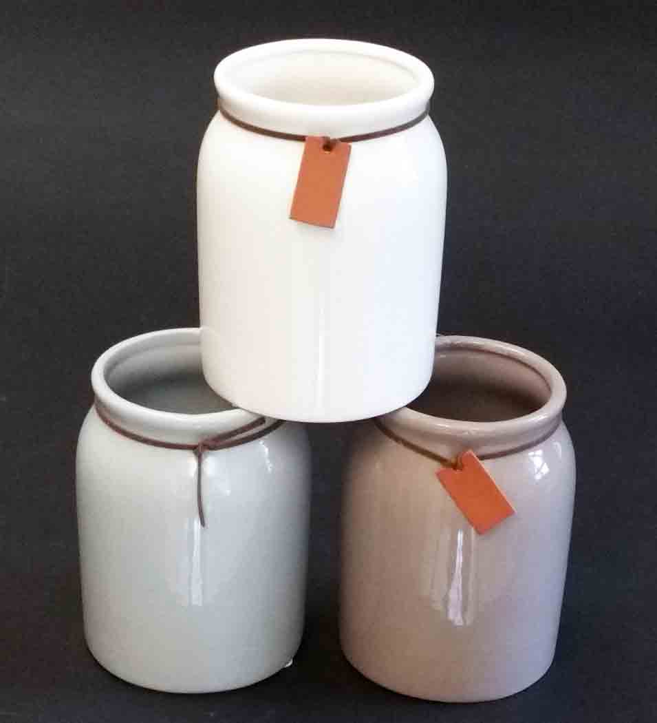 Rope Decor Ceramic Vase, 5.5"