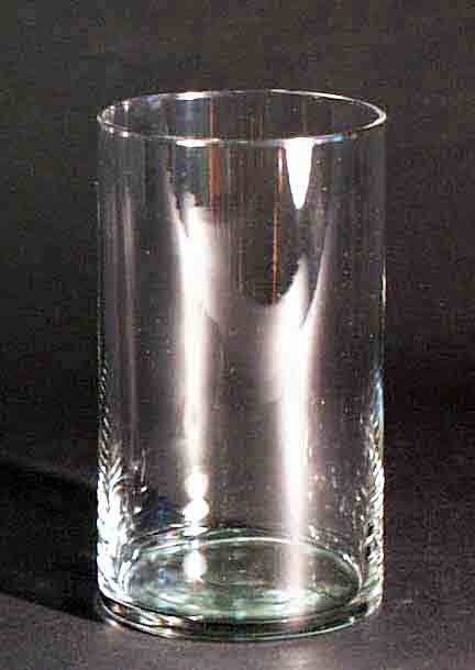 Clear Glass Cylinder Vase, 6"