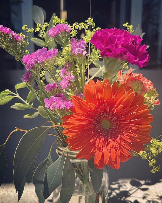 The Small Floral Mason Jar