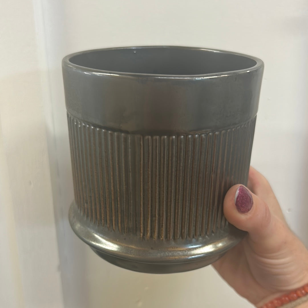 Metallic Brown Pot