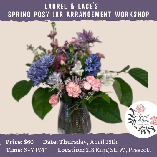 Spring Posy Jar Arrangement Workshop