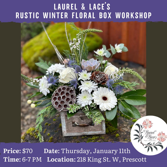 Rustic Winter Floral Box Workshop