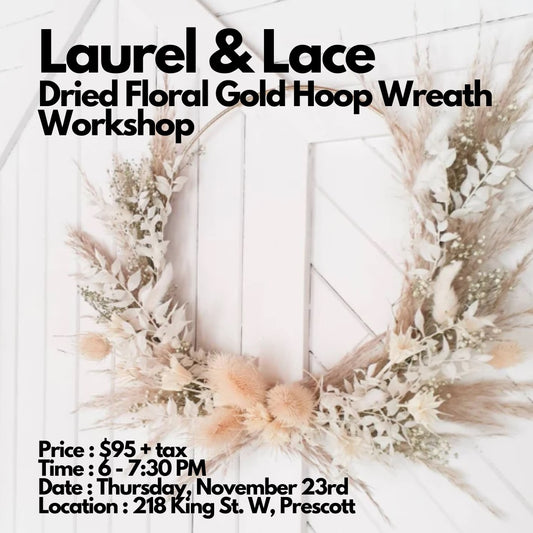 Dried Floral Hoop Wreath Workshop