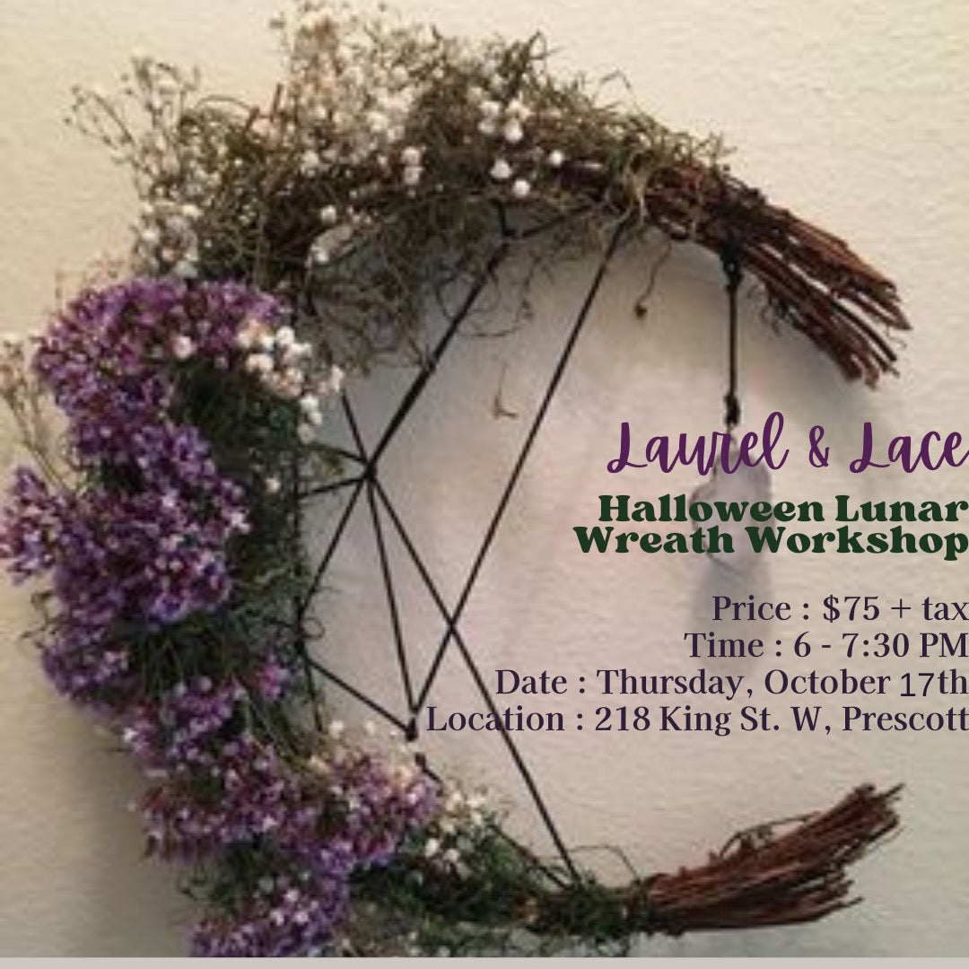 Floral Crescent Moon Wreath Workshop