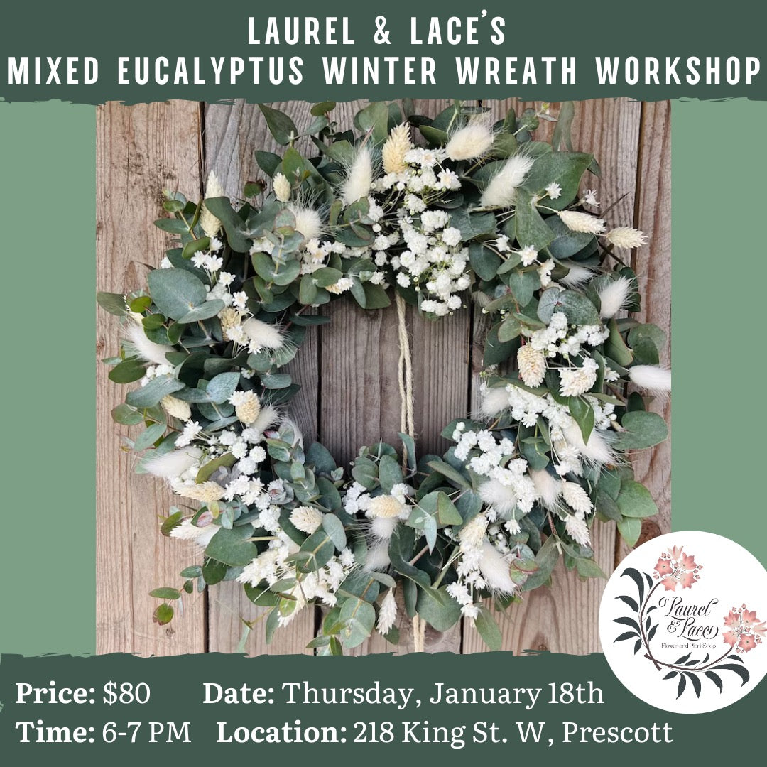 Mixed Eucalyptus Winter Wreath Workshop