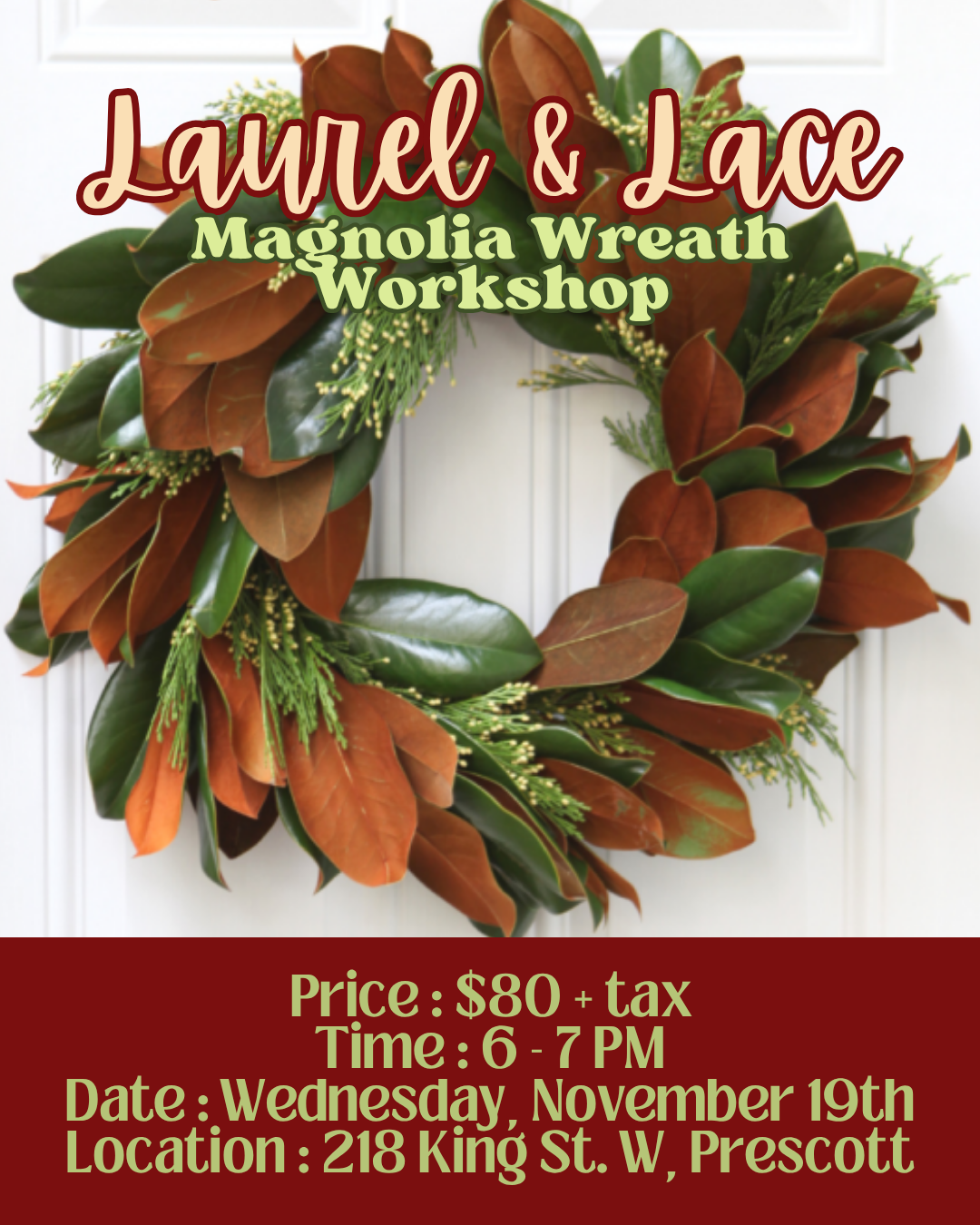 Magnolia Wreath Workshop