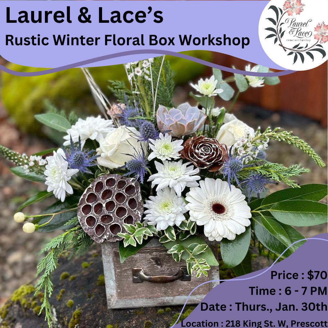 Rustic Winter Floral Box Workshop