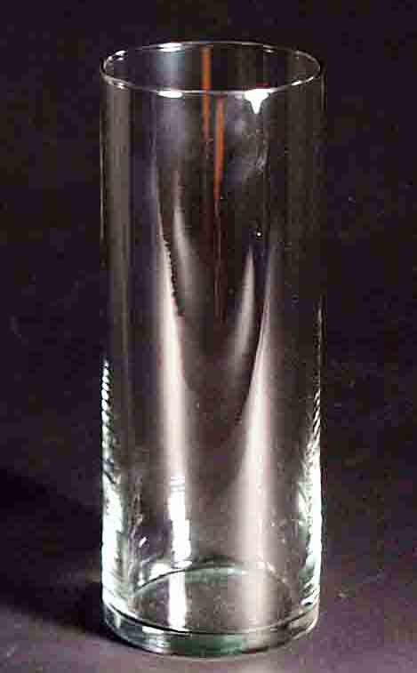 Clear Glass Cylinder Vase, 9"